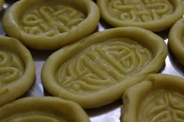 Neuvařené Mongolské Tradiční Boovské Sušenky — Stock fotografie