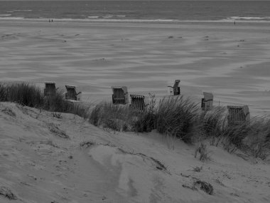Alman Kuzey Denizi 'ndeki Juist adasında yaz mevsimi