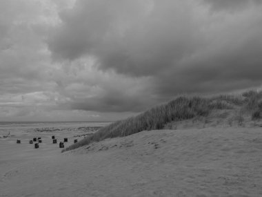 Alman Kuzey Denizi 'ndeki Juist adasında yaz mevsimi