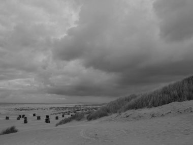 Alman Kuzey Denizi 'ndeki Juist adasında yaz mevsimi