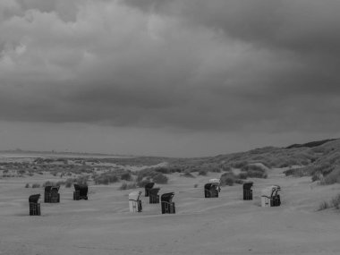 Alman Kuzey Denizi 'ndeki Juist adasında yaz mevsimi