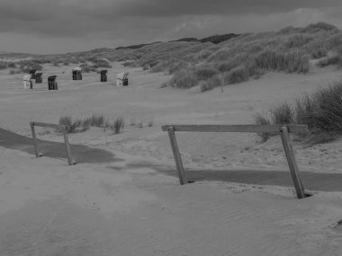 Alman Kuzey Denizi 'ndeki Juist adasında yaz mevsimi