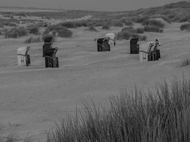 Alman Kuzey Denizi 'ndeki Juist adasında yaz mevsimi