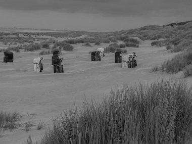 Alman Kuzey Denizi 'ndeki Juist adasında yaz mevsimi