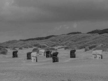 Alman Kuzey Denizi 'ndeki Juist adasında yaz mevsimi