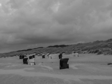 Alman Kuzey Denizi 'ndeki Juist adasında yaz mevsimi