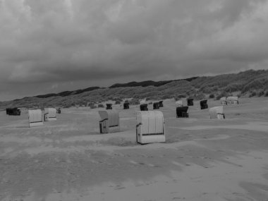 Alman Kuzey Denizi 'ndeki Juist adasında yaz mevsimi