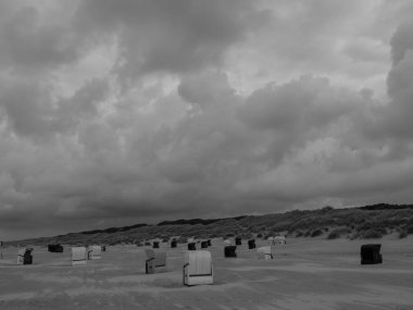 Alman Kuzey Denizi 'ndeki Juist adasında yaz mevsimi