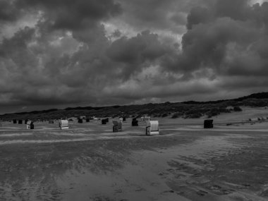 Alman Kuzey Denizi 'ndeki Juist adasında yaz mevsimi