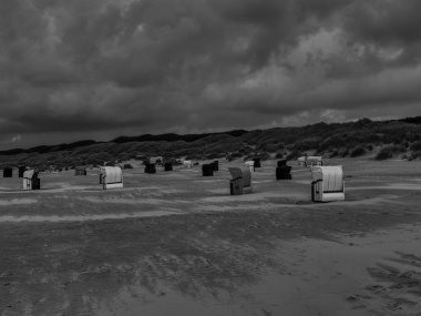 Alman Kuzey Denizi 'ndeki Juist adasında yaz mevsimi