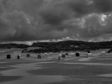 Alman Kuzey Denizi 'ndeki Juist adasında yaz mevsimi