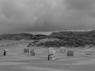 Alman Kuzey Denizi 'ndeki Juist adasında yaz mevsimi
