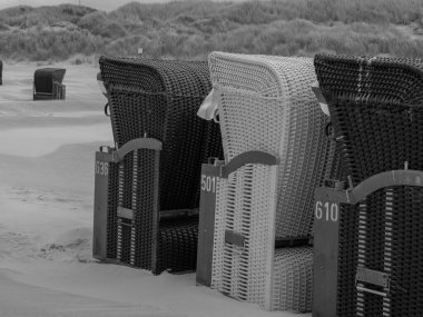 Alman Kuzey Denizi 'ndeki Juist adasında yaz mevsimi