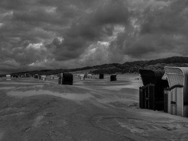 Alman Kuzey Denizi 'ndeki Juist adasında yaz mevsimi