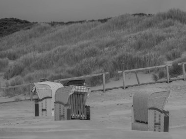 Alman Kuzey Denizi 'ndeki Juist adasında yaz mevsimi