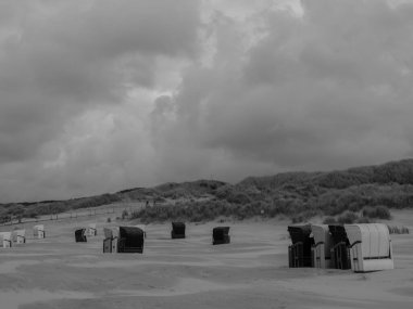 Alman Kuzey Denizi 'ndeki Juist adasında yaz mevsimi