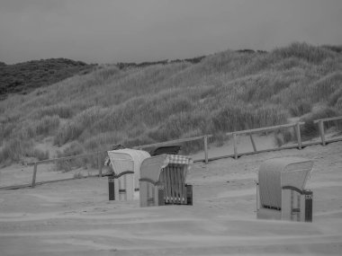 Alman Kuzey Denizi 'ndeki Juist adasında yaz mevsimi