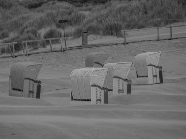Alman Kuzey Denizi 'ndeki Juist adasında yaz mevsimi