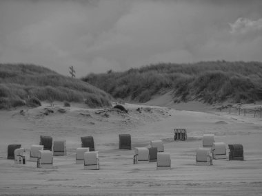 Alman Kuzey Denizi 'ndeki Juist adasında yaz mevsimi