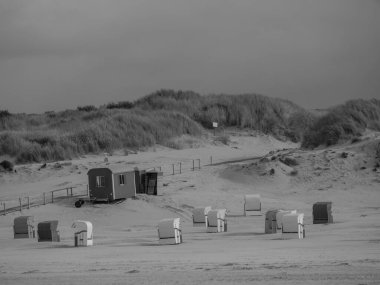 Alman Kuzey Denizi 'ndeki Juist adasında yaz mevsimi