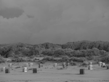 Alman Kuzey Denizi 'ndeki Juist adasında yaz mevsimi