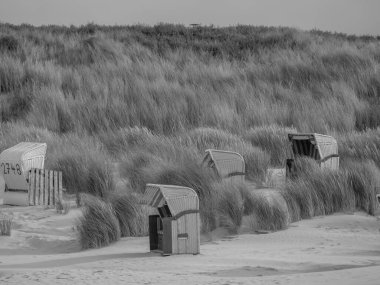 Alman Kuzey Denizi 'ndeki Juist adasında yaz mevsimi