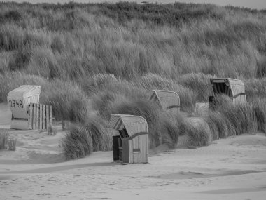Alman Kuzey Denizi 'ndeki Juist adasında yaz mevsimi