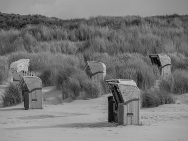 Alman Kuzey Denizi 'ndeki Juist adasında yaz mevsimi