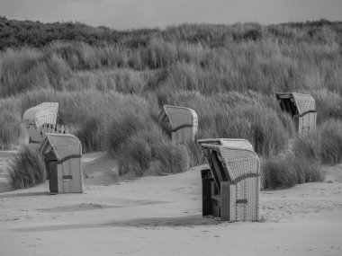 Alman Kuzey Denizi 'ndeki Juist adasında yaz mevsimi