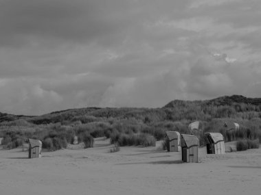 Alman Kuzey Denizi 'ndeki Juist adasında yaz mevsimi