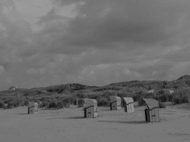 Alman Kuzey Denizi 'ndeki Juist adasında yaz mevsimi