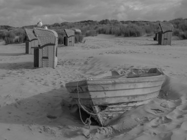 Alman Kuzey Denizi 'ndeki Juist adasında yaz mevsimi