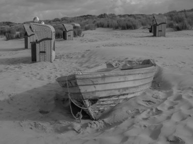 Alman Kuzey Denizi 'ndeki Juist adasında yaz mevsimi