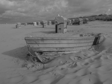 Alman Kuzey Denizi 'ndeki Juist adasında yaz mevsimi