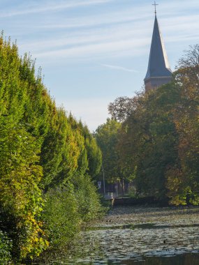 Westphalia 'da bir şatoda sonbahar zamanı