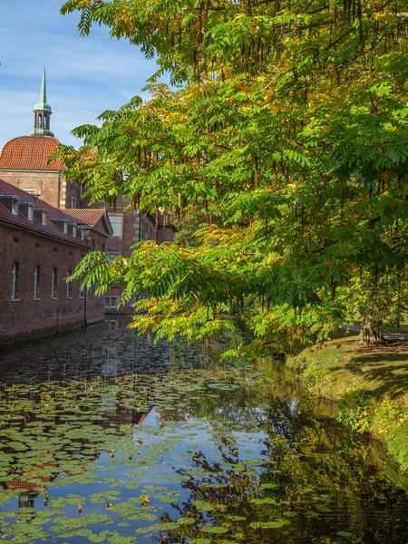 Herbstzeit Auf Einem Schloss Westfalen — Stockfoto