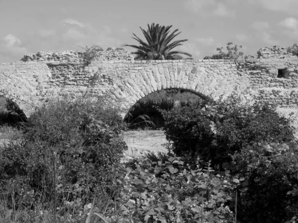 突尼斯城 位于地中海畔 — 图库照片