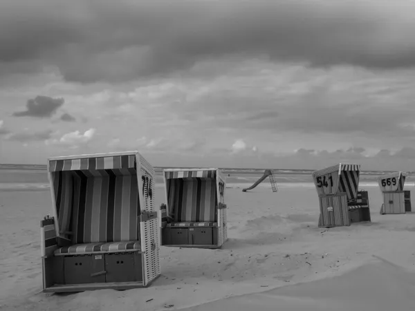 Παραλία Στο Langeoog Στη Γερμανία — Φωτογραφία Αρχείου