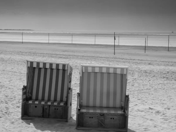 Пляж Langeoog Германии — стоковое фото