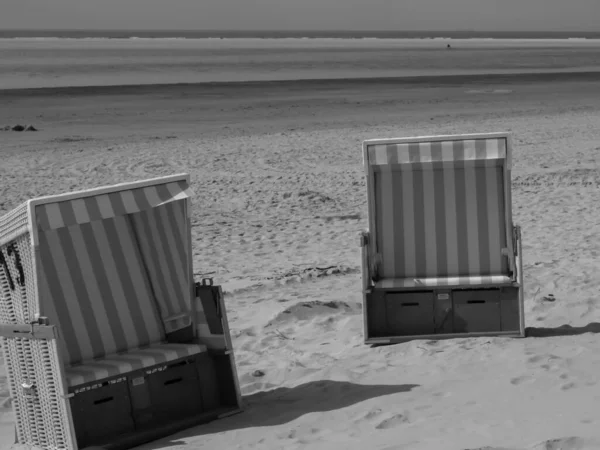 Pláž Langeoog Německu — Stock fotografie