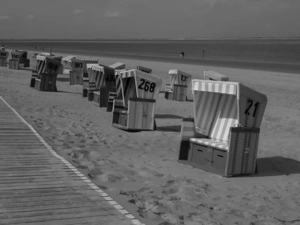 Παραλία Στο Langeoog Στη Γερμανία — Φωτογραφία Αρχείου