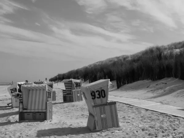 Praia Langeoog Alemanha — Fotografia de Stock