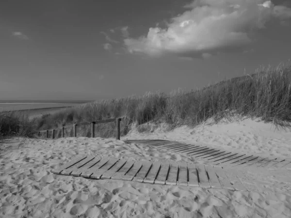 Пляж Langeoog Германии — стоковое фото