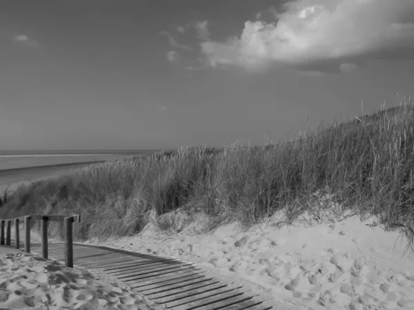 Пляж Langeoog Германии — стоковое фото