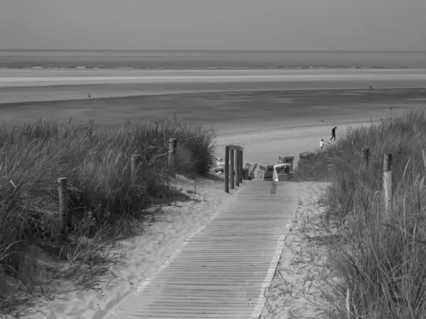 Пляж Langeoog Германии — стоковое фото