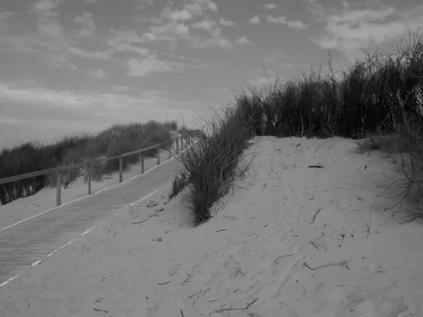 Пляж Langeoog Германии — стоковое фото