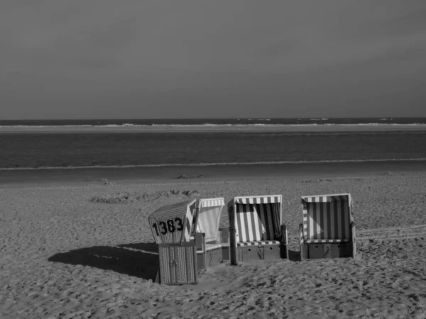 Het Strand Van Langeoog Duitsland — Stockfoto