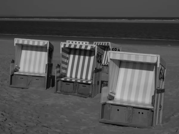 Langeoog Strand Tyskland - Stock-foto