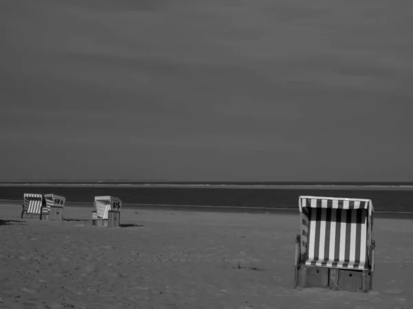 Παραλία Στο Langeoog Στη Γερμανία — Φωτογραφία Αρχείου