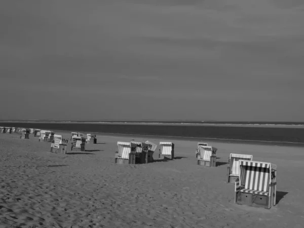 Пляж Langeoog Германии — стоковое фото